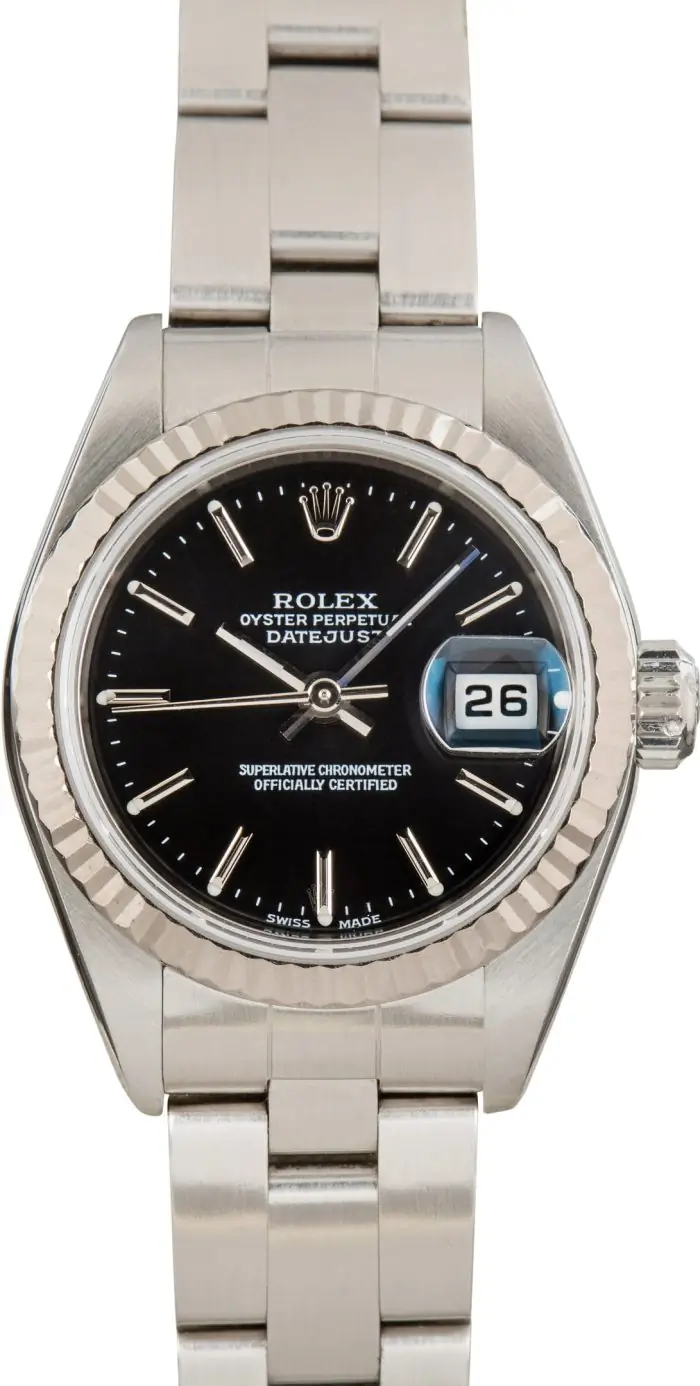 Cheapest Rolex Lady Datejust 79174 Black Dial 26mm Stainless Steel - Image 2