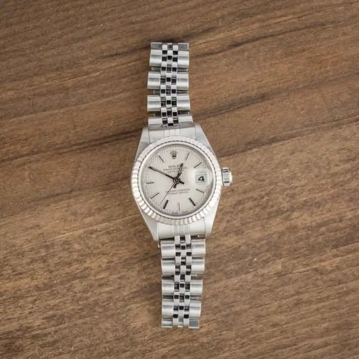 Cheapest Rolex Datejust 79174 Silver Tapestry 26mm Watch - Image 6