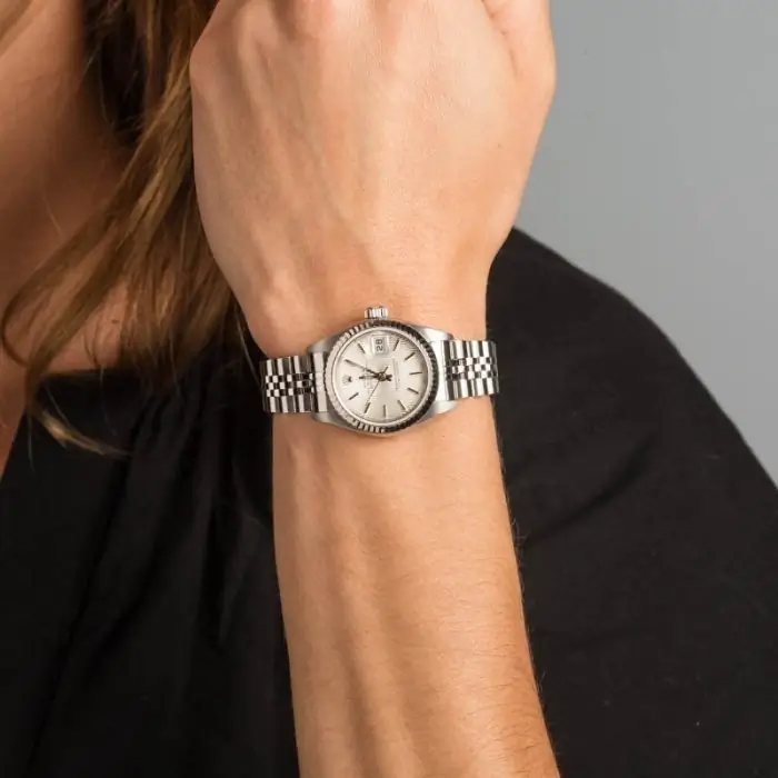 Cheapest Supreme Rolex 79174 Silver Tapestry 26mm Datejust - Image 5
