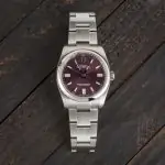 Cheapest Rolex Oyster Perpetual 36mm Red Grape Dial Super Clone - Image 6