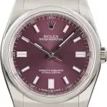 Cheapest Rolex Oyster Perpetual 36mm Red Grape Dial Super Clone