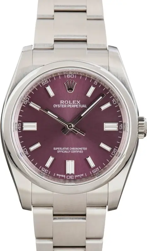 Cheapest Rolex Oyster Perpetual 36mm Red Grape Dial Super Clone