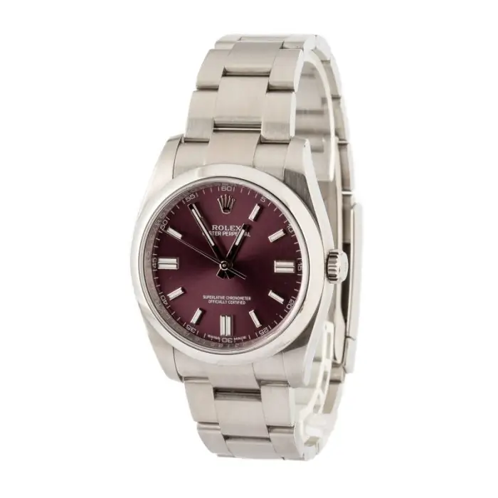 Cheapest Rolex Oyster Perpetual 36mm Red Grape Dial Super Clone - Image 3