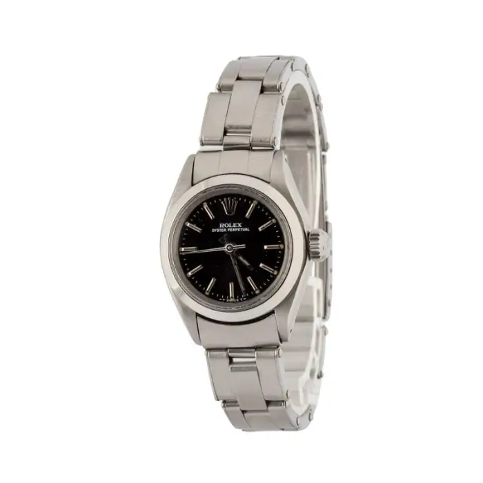 Cheapest Rolex 6718 Black Dial 24mm Vintage Oyster Perpetual - Image 3