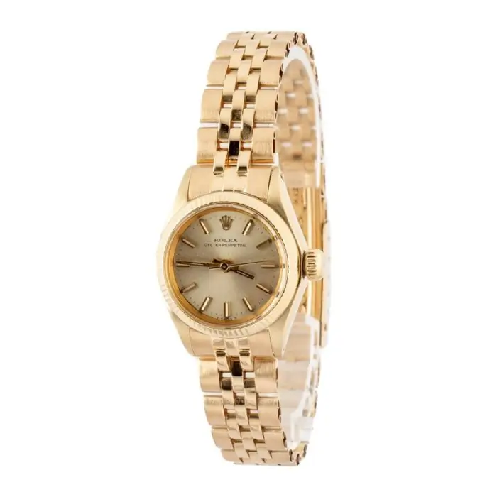 Vintage Rolex 6719 Yellow Gold Ladies Oyster Perpetual Watch - Image 3
