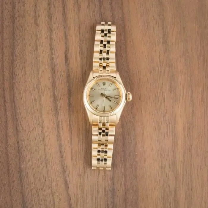Vintage Rolex 6719 Yellow Gold Ladies Oyster Perpetual Watch - Image 6