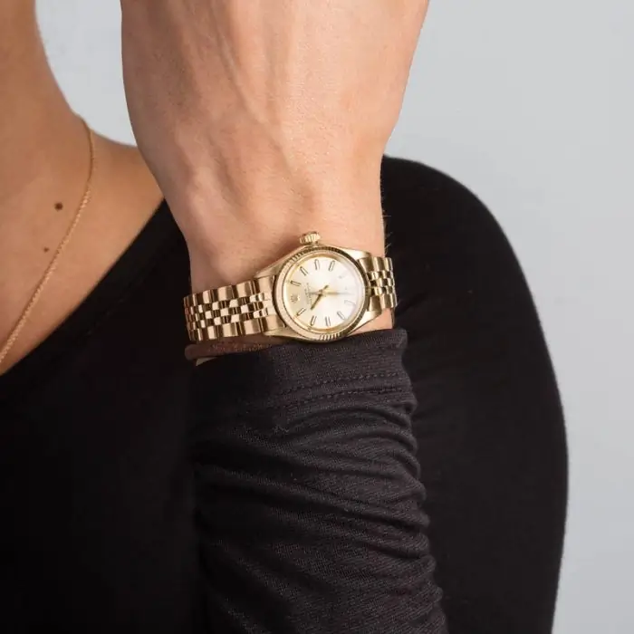 Vintage Rolex 6719 Yellow Gold Ladies Oyster Perpetual Watch - Image 5