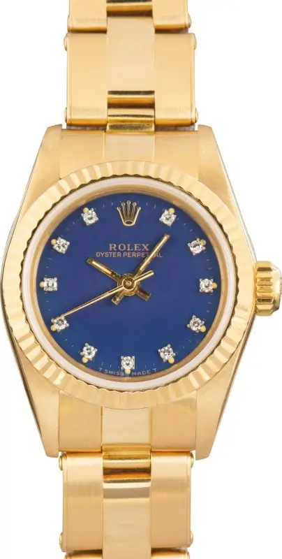 Cheapest Rolex Oyster Perpetual 26 67198 Blue Diamond Dial