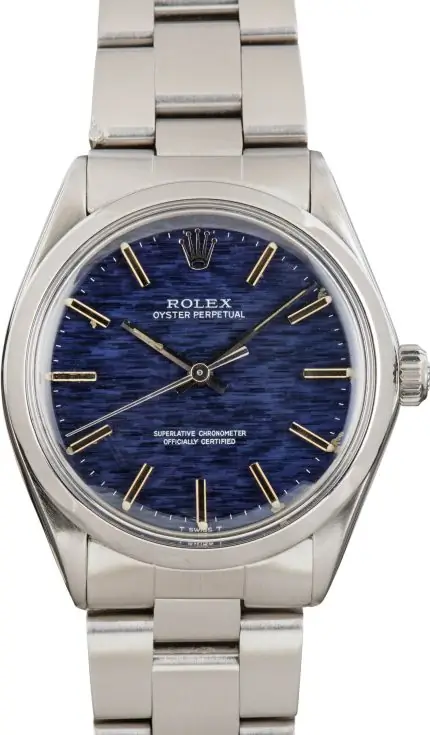 Cheapest Rolex Oyster Perpetual 34 Blue Dial 1002 Stainless Steel