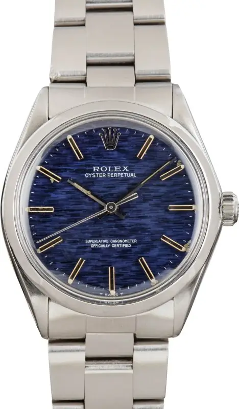 Cheapest Rolex Oyster Perpetual 34 Blue Dial 1002 Stainless Steel