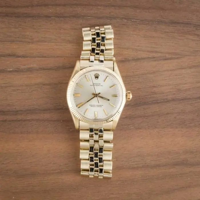 Cheapest Rolex Oyster Perpetual 34 1005 Yellow Gold Vintage - Image 6