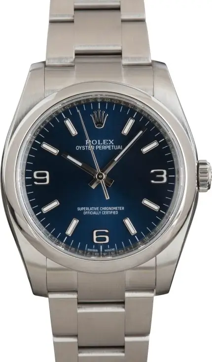 Clean Factory Supreme Rolex Oyster Perpetual 36mm Blue Arabic Dial