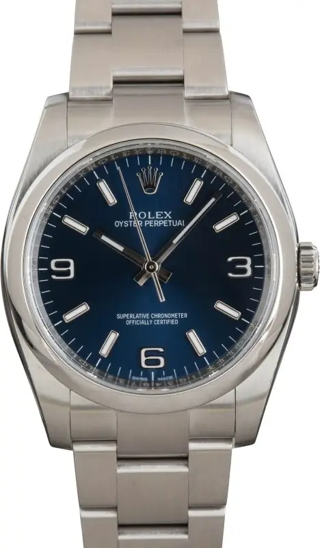 Clean Factory Supreme Rolex Oyster Perpetual 36mm Blue Arabic Dial