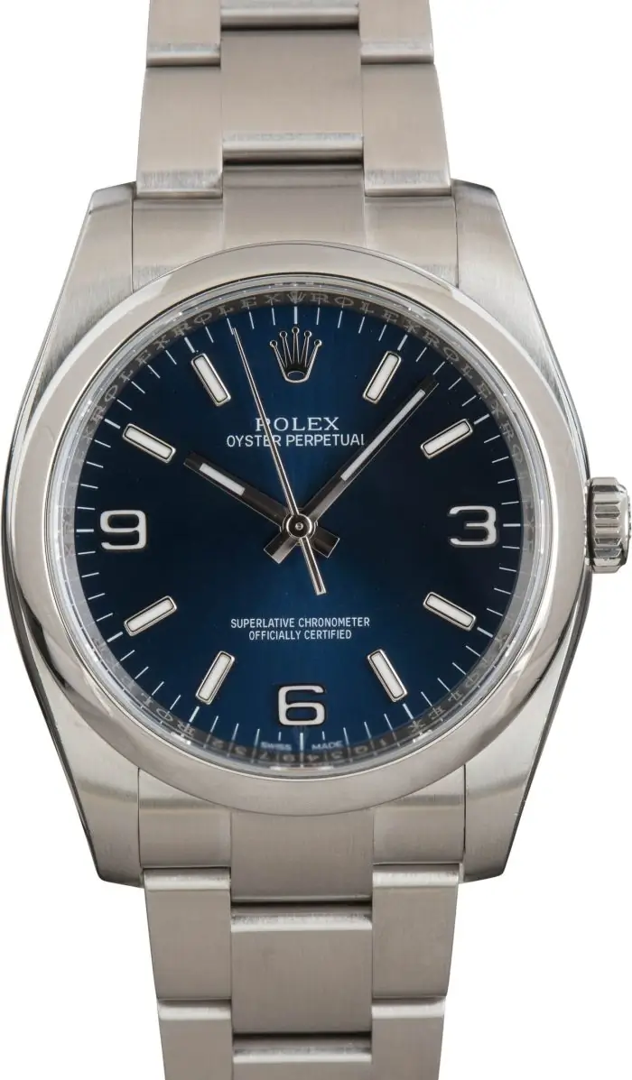 Clean Factory Supreme Rolex Oyster Perpetual 36mm Blue Arabic Dial - Image 2