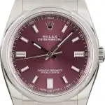 Cheapest Rolex Oyster Perpetual 36mm Red Grape Dial 116000