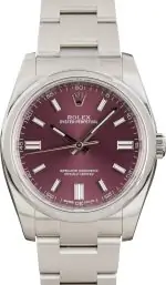 Cheapest Rolex Oyster Perpetual 36mm Red Grape Dial 116000