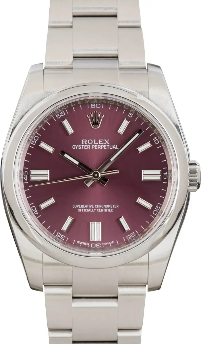 Cheapest Rolex Oyster Perpetual 36mm Red Grape Dial 116000 - Image 2