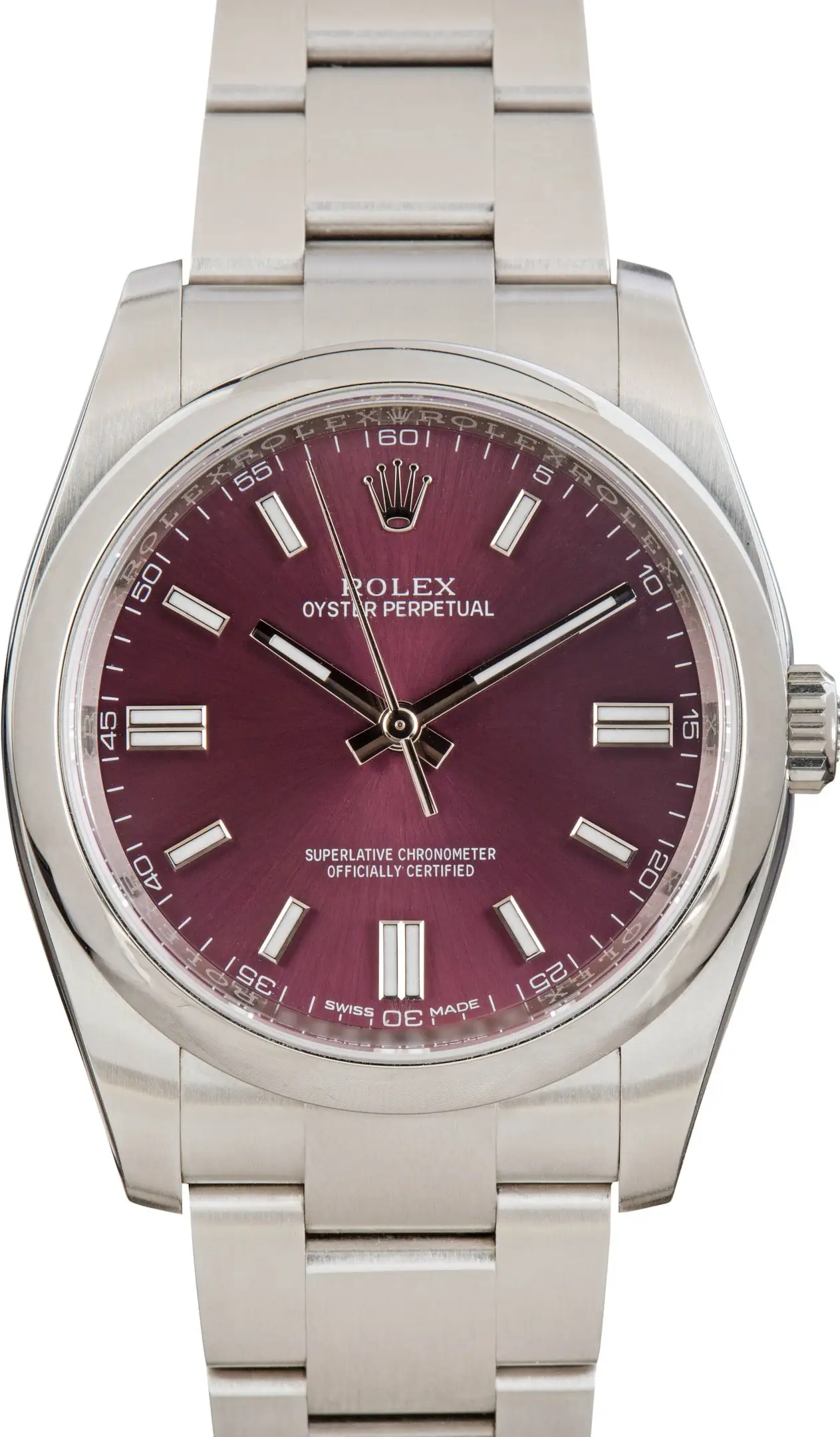 Cheapest Rolex Oyster Perpetual 36mm Red Grape 116000