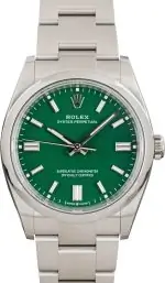 Clean Factory Supreme Rolex Oyster Perpetual 126000 Green Dial