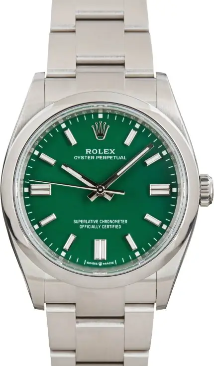 Clean Factory Supreme Rolex Oyster Perpetual 126000 Green Dial