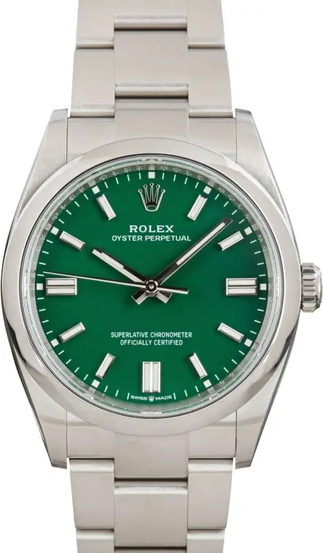 Clean Factory Supreme Rolex Oyster Perpetual 126000 Green Dial