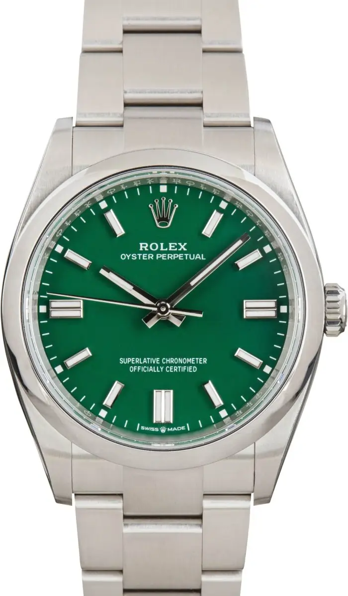 Clean Factory Supreme Rolex Oyster Perpetual 126000 Green Dial - Image 2
