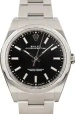 Cheapest Rolex Oyster Perpetual 39mm Black Dial 114300