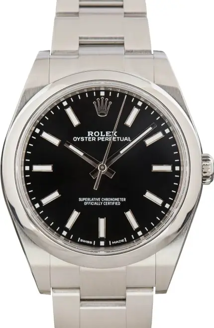 Cheapest Rolex Oyster Perpetual 39mm Black Dial 114300