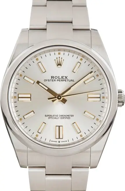 Cheapest Supreme Rolex Oyster Perpetual 41mm Silver Dial Super Clone