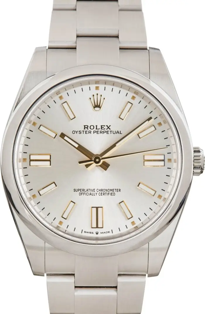 Cheapest Supreme Rolex Oyster Perpetual 41mm Silver Dial Super Clone - Image 2