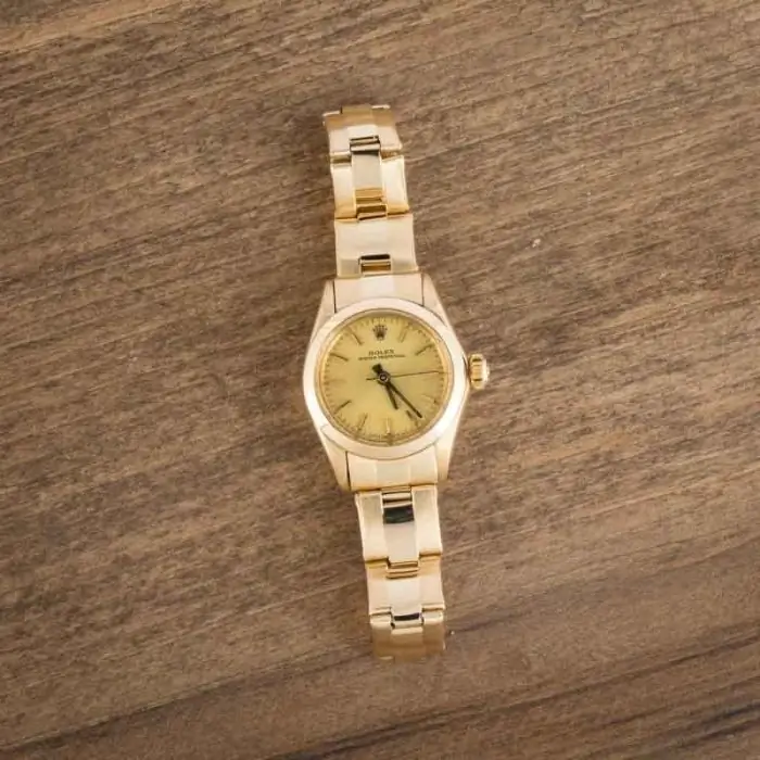 Cheapest Supreme Rolex Oyster Perpetual 6718 Yellow Gold Vintage - Image 5