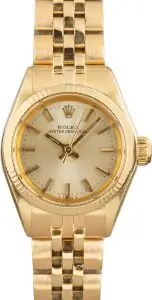 Vintage Rolex 6719 Yellow Gold Ladies Oyster Perpetual Watch