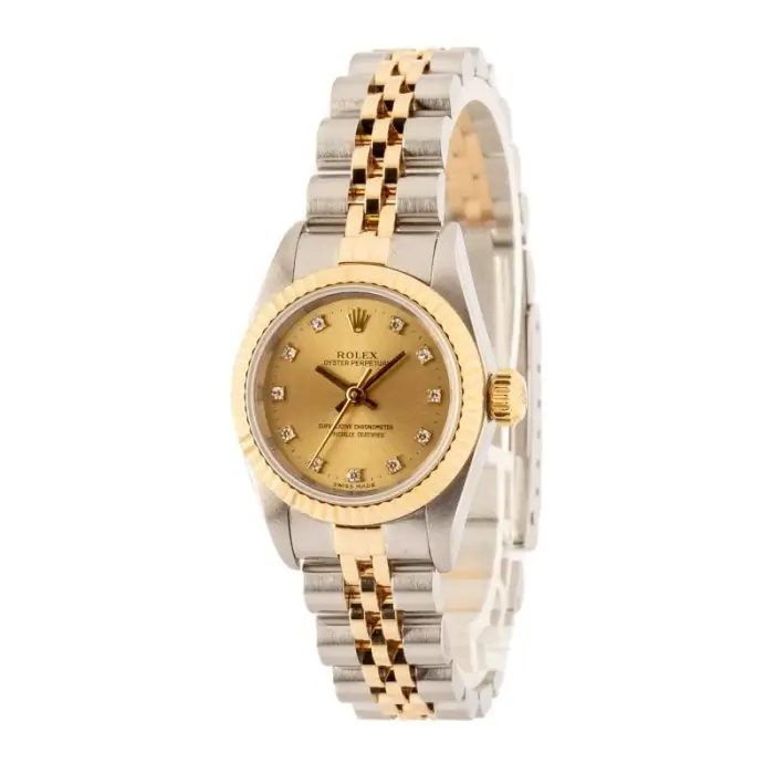 Cheapest Rolex 67193 Champagne Diamond Dial Two-Tone Watch - Image 3