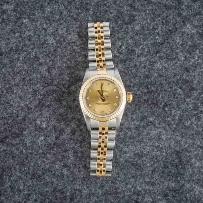 Cheapest Rolex 67193 Champagne Diamond Dial Two-Tone Watch - Image 5