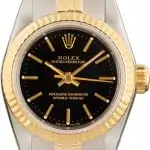 Cheapest Rolex Oyster Perpetual 67193 Black Dial Two-Tone