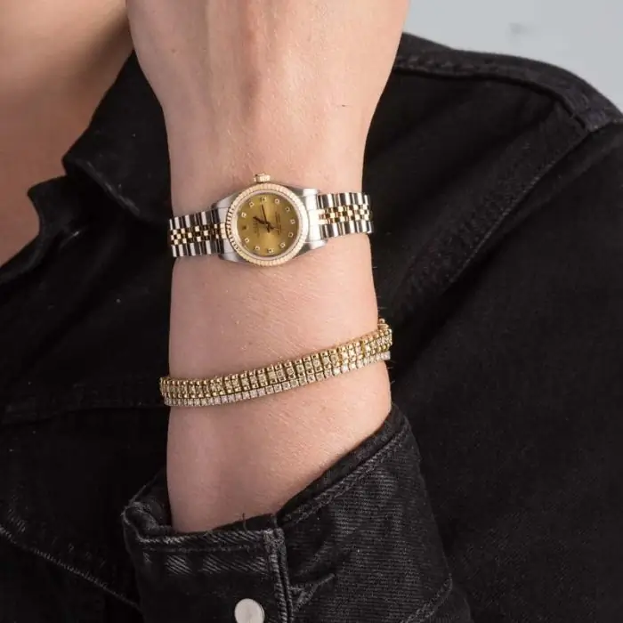 Clean Factory Supreme Rolex Oyster Perpetual 76193 Two-Tone - Image 5