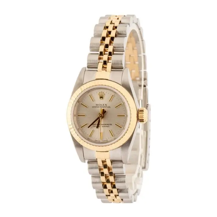 Cheapest Rolex Oyster Perpetual 76193 Silver Dial Two-Tone - Image 3