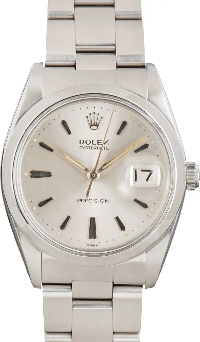 Cheapest Rolex Oysterdate 6694 Silver Dial Vintage 34mm - Image 2