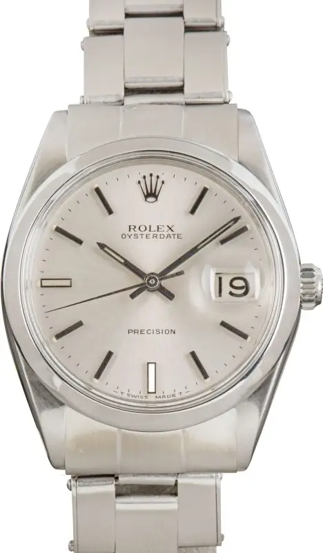 Cheapest Rolex OysterDate 6694 Silver Dial 34mm Manual