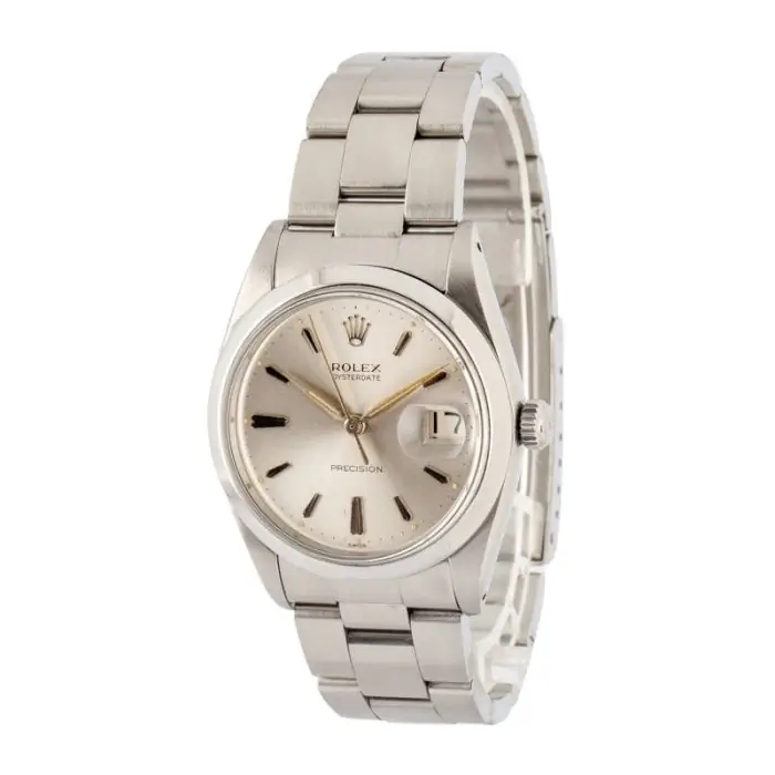 Cheapest Rolex Oysterdate 6694 Silver Dial Vintage 34mm - Image 3