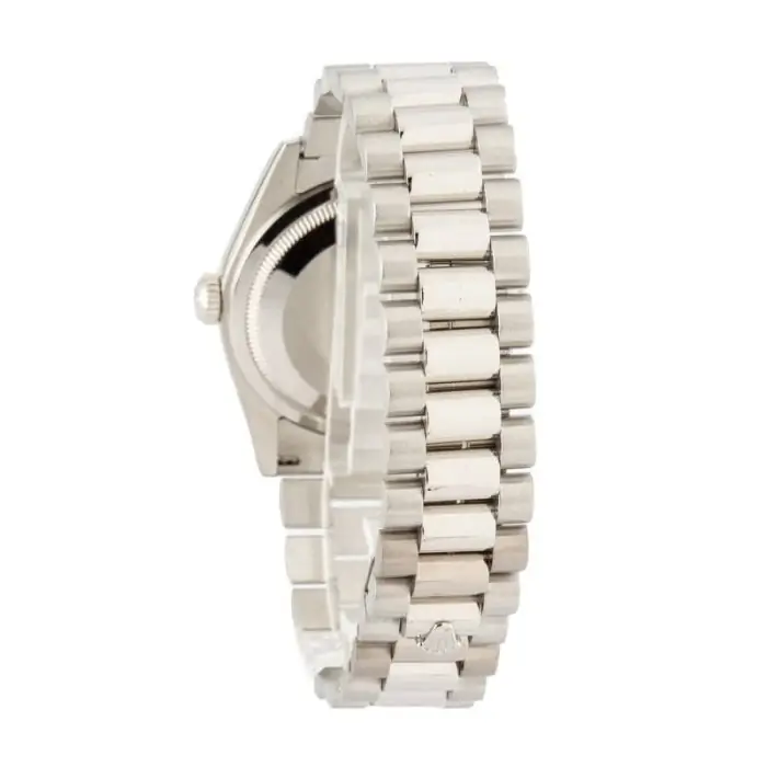Cheapest Rolex Day-Date 36 Platinum 118206 Silver Roman Dial - Image 4