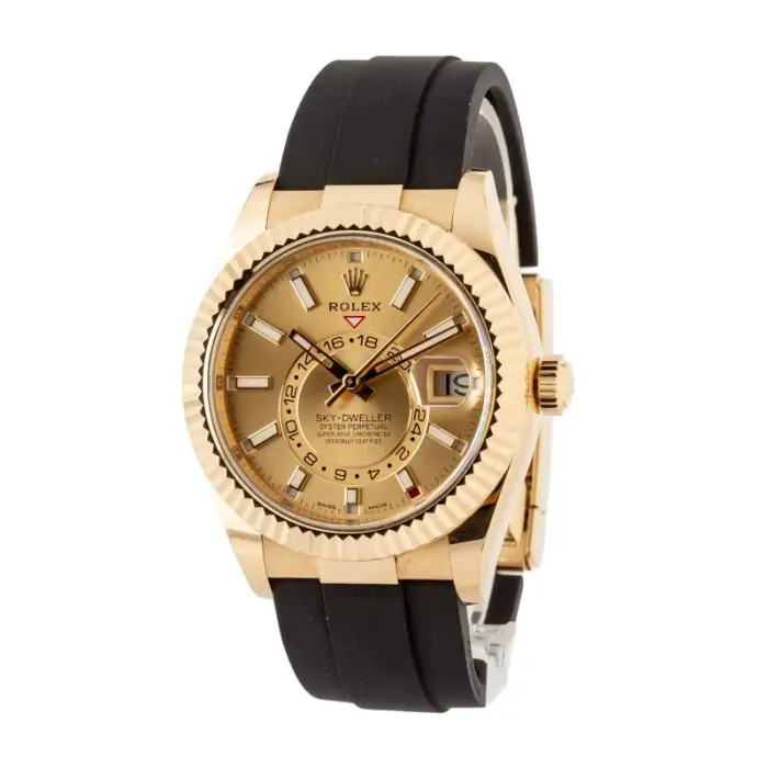 Cheapest Rolex Sky-Dweller 326238 Champagne Dial Yellow Gold - Image 3