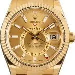 Cheapest Rolex Sky-Dweller 326238 Champagne Dial Yellow Gold