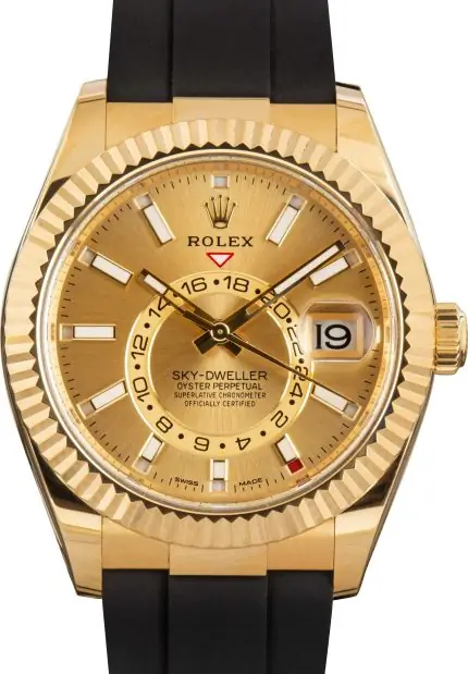 Cheapest Rolex Sky-Dweller 326238 Champagne Dial Yellow Gold