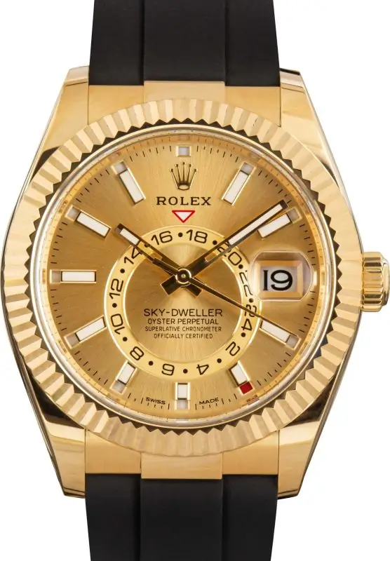 Cheapest Rolex Sky-Dweller 326238 Champagne Dial Yellow Gold