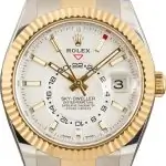 Cheapest Rolex Sky-Dweller 326933 Steel Gold White Dial