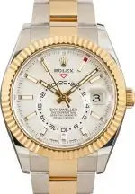 Cheapest Rolex Sky-Dweller 326933 Steel Gold White Dial