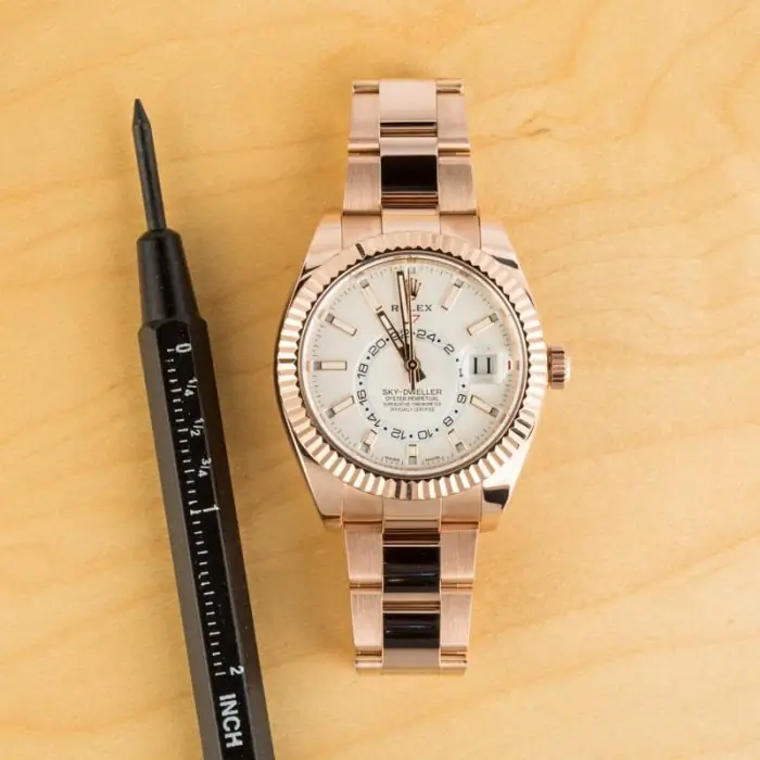 Best Clone Rolex Sky-Dweller 326935 Rose Gold White Dial - Image 6