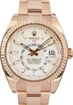 Best Clone Rolex Sky-Dweller 326935 Rose Gold White Dial