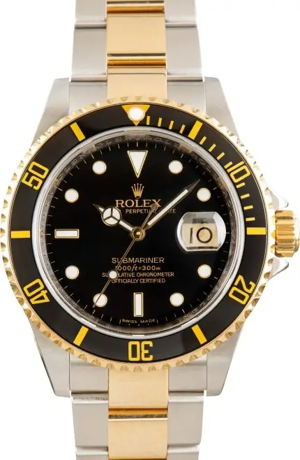 Clean Factory Supreme Rolex Submariner 16613 Two-Tone Black Dial